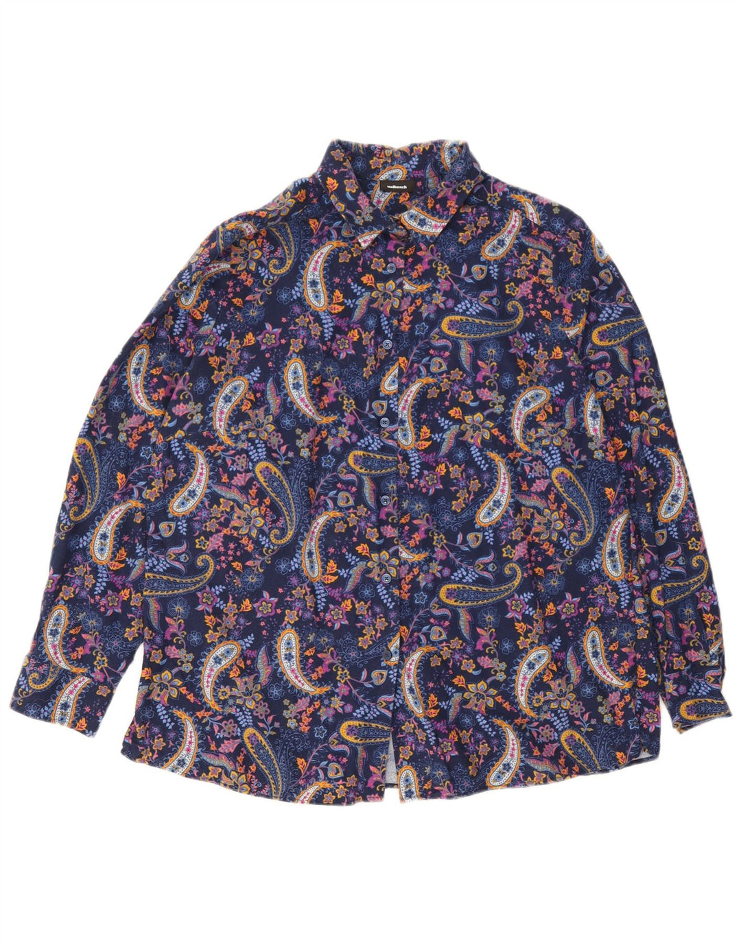 Damska bluzka koszulowa oversize Walbusch IT 44 Średni granatowy paisley