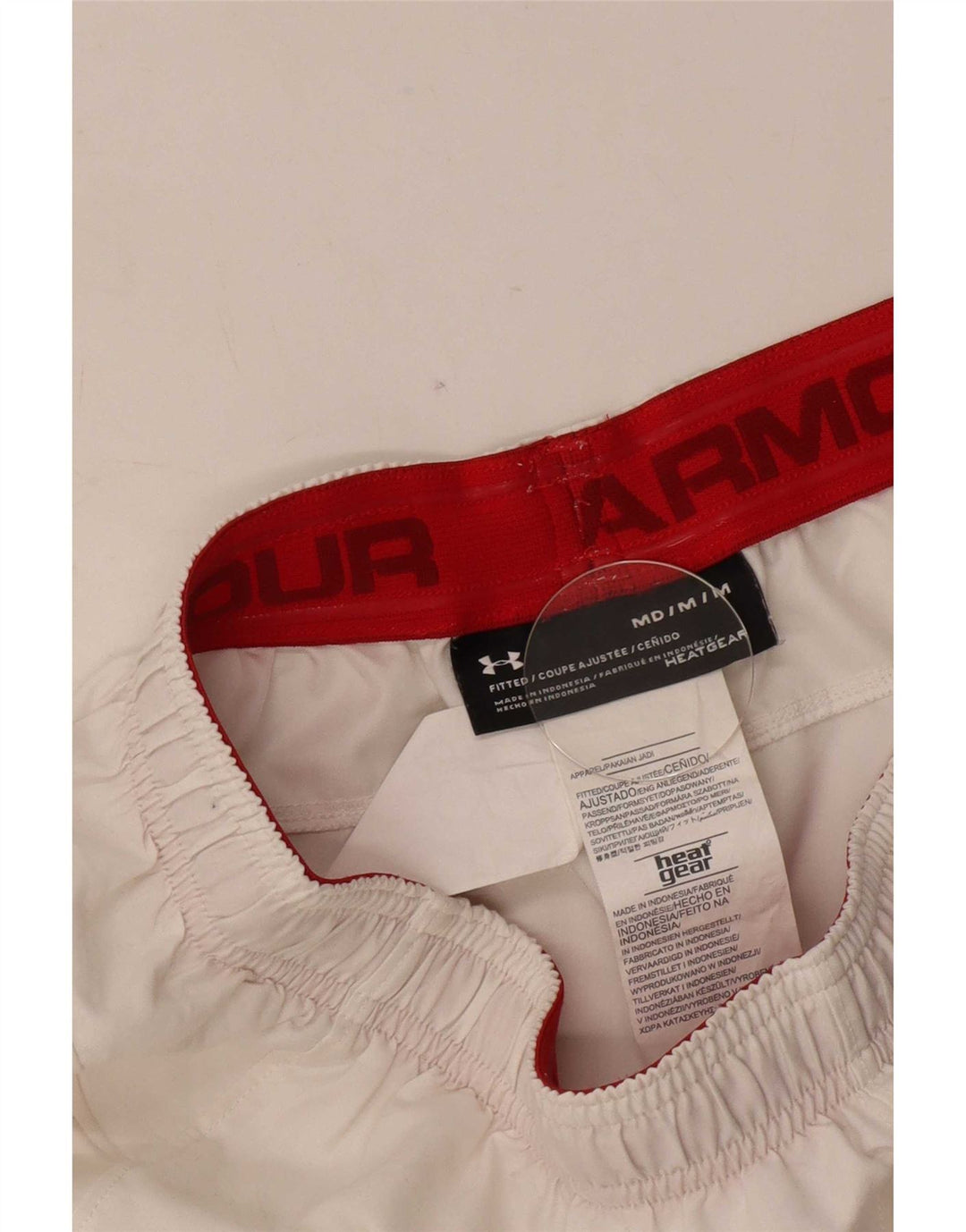 Męskie spodenki sportowe Under Armour Heat Gear, poliester w kolorze średniej bieli