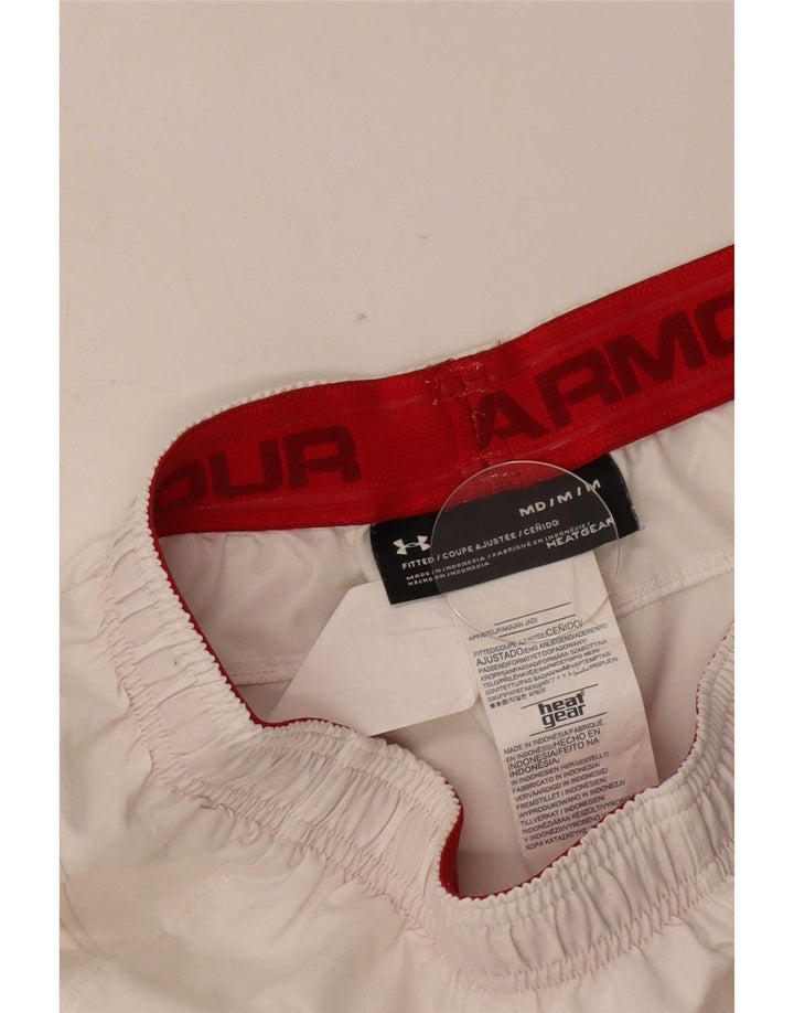 Męskie spodenki sportowe Under Armour Heat Gear, poliester w kolorze średniej bieli