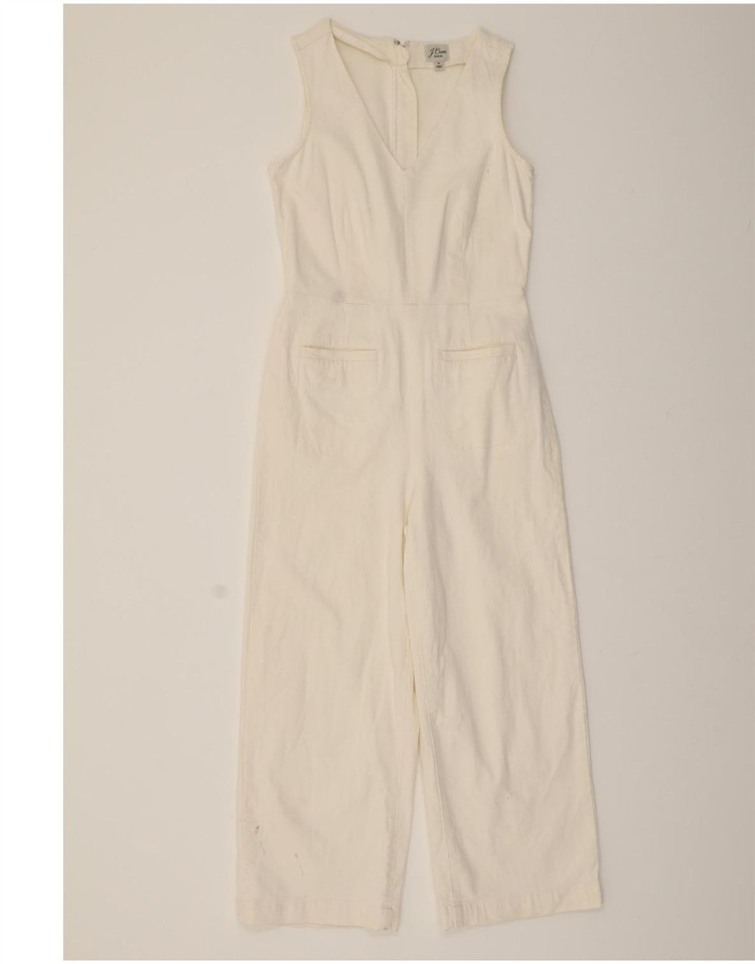 J. CREW Womens Denim Jumpsuit US 0 XS  White Cotton Vintage J. Crew and Second-Hand J. Crew from Messina Hembry 