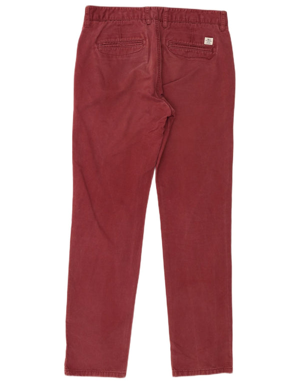 Męskie proste spodnie chino Jack & Jones W32 L31 Bordowe