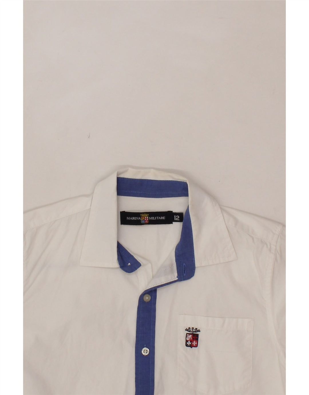 MARINA MILITARE Boys Shirt 11-12 Years White Vintage Marina Militare and Second-Hand Marina Militare from Messina Hembry 