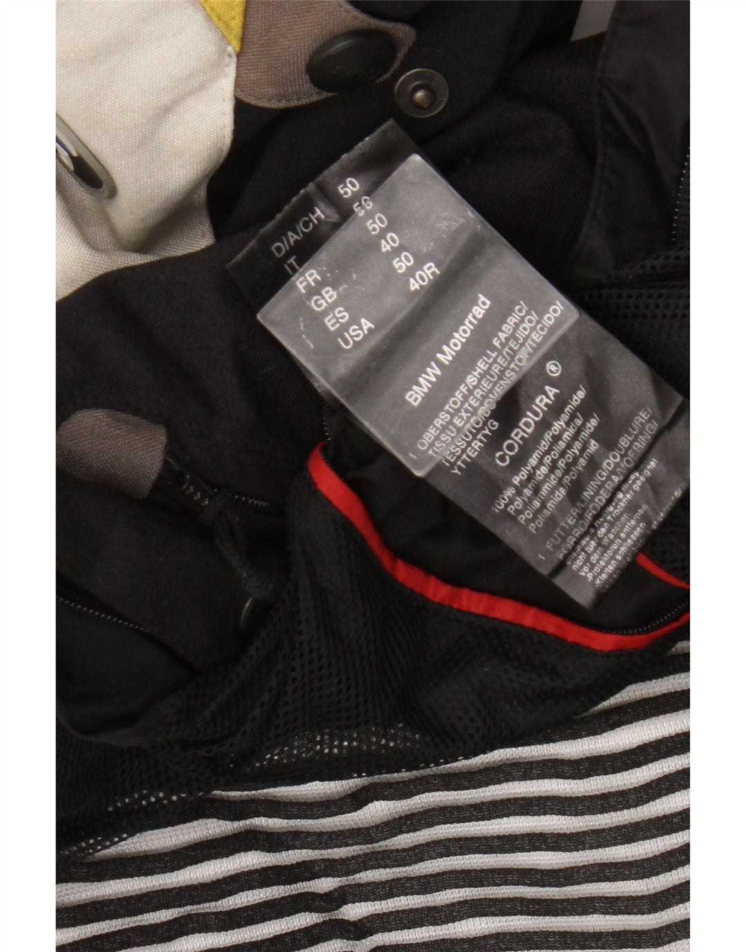 Męska kurtka motocyklowa BMW Motorrad UK 40, duża, czarna, z blokami kolorów