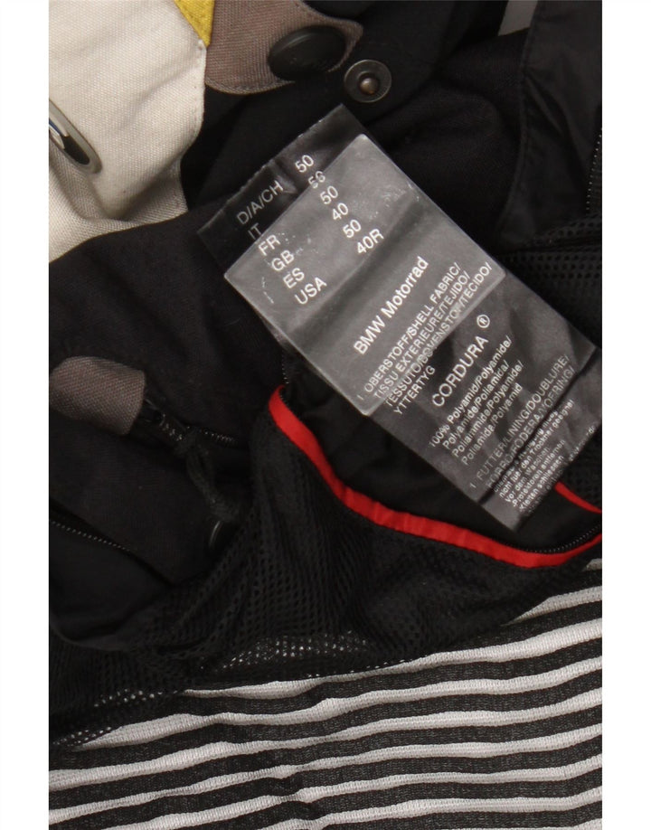 Męska kurtka motocyklowa BMW Motorrad UK 40, duża, czarna, z blokami kolorów