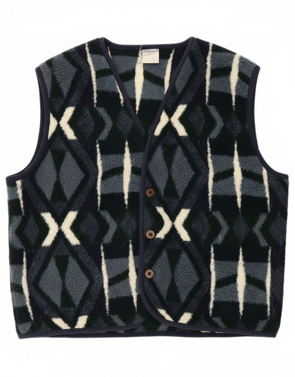 Męska kamizelka polarowa Campagnolo UK 38 Średni granatowy geometryczny poliester