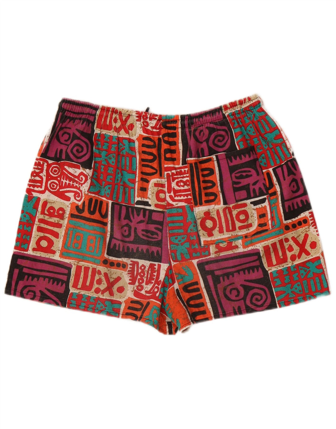 Spodenki męskie vintage XL W38, wielobarwna, patchworkowa bawełna