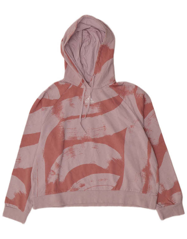 Damska bluza z kapturem Adidas Relaxed Fit UK 16//18 Duży różowy blok kolorów