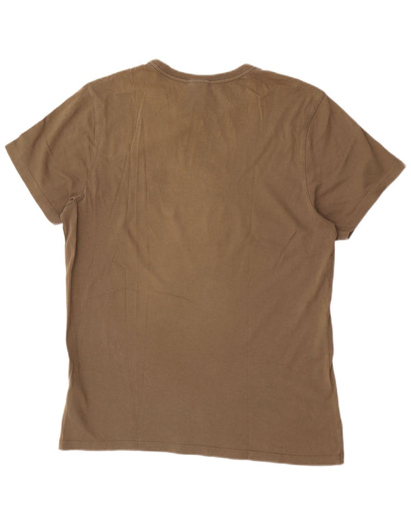 Męski T-shirt z grafiką The North Face, duży, bawełniany khaki