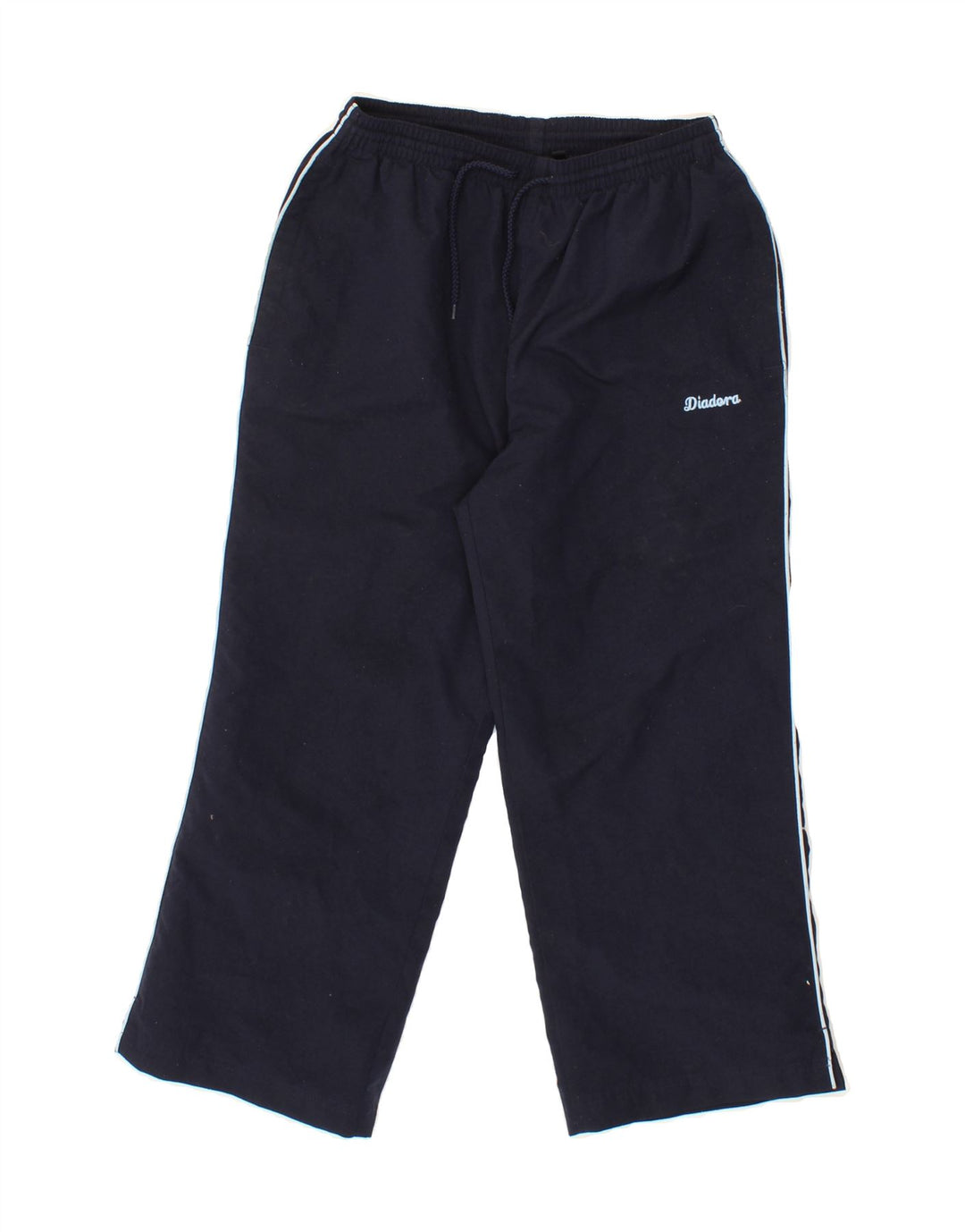 DIADORA Girls Tracksuit Trousers 7-8 Years  Navy Blue Polyester Vintage Diadora and Second-Hand Diadora from Messina Hembry 