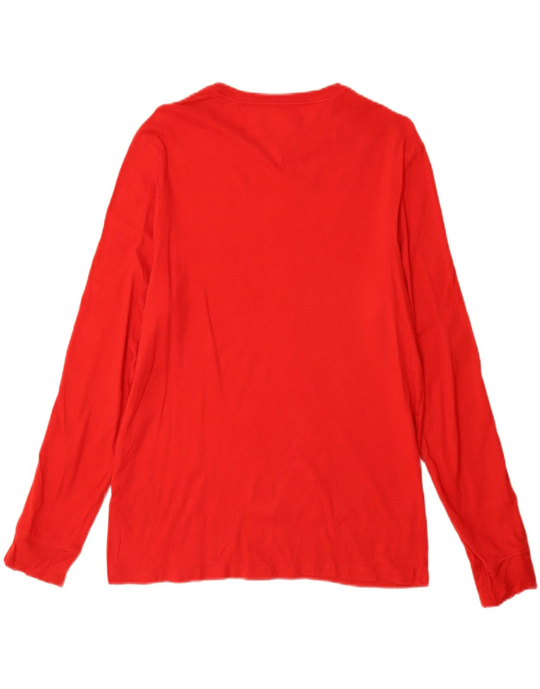 Męski top graficzny Tommy Hilfiger z długim rękawem, mały, czerwony, bawełniany