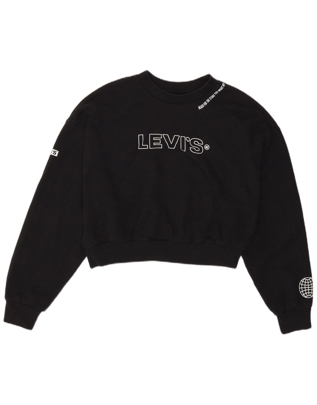 Damska bluza oversize z grafiką Levi's Crop UK 6 XS czarna