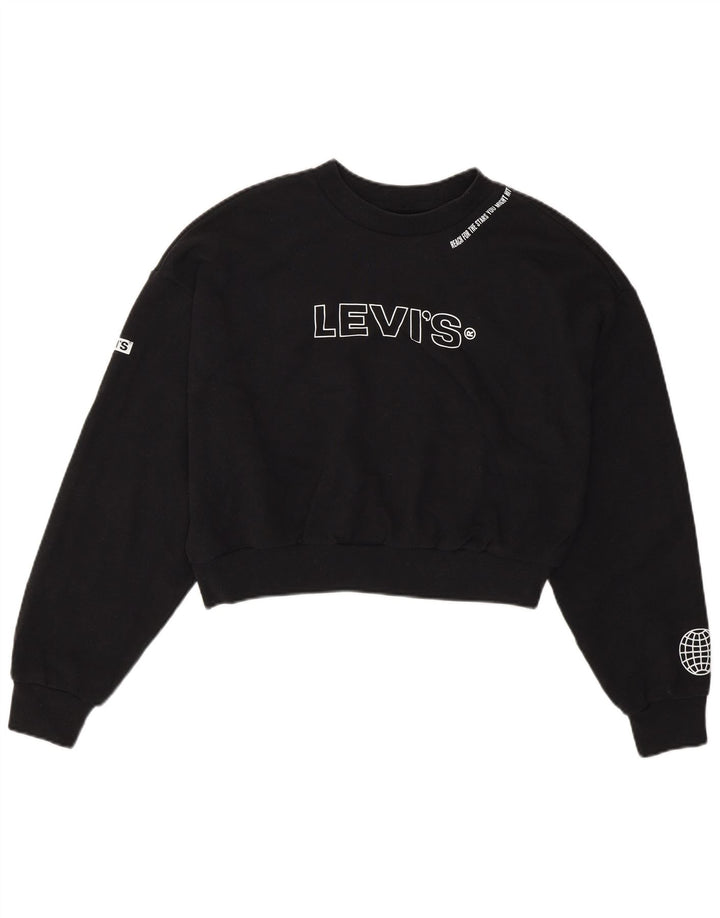 Damska bluza oversize z grafiką Levi's Crop UK 6 XS czarna