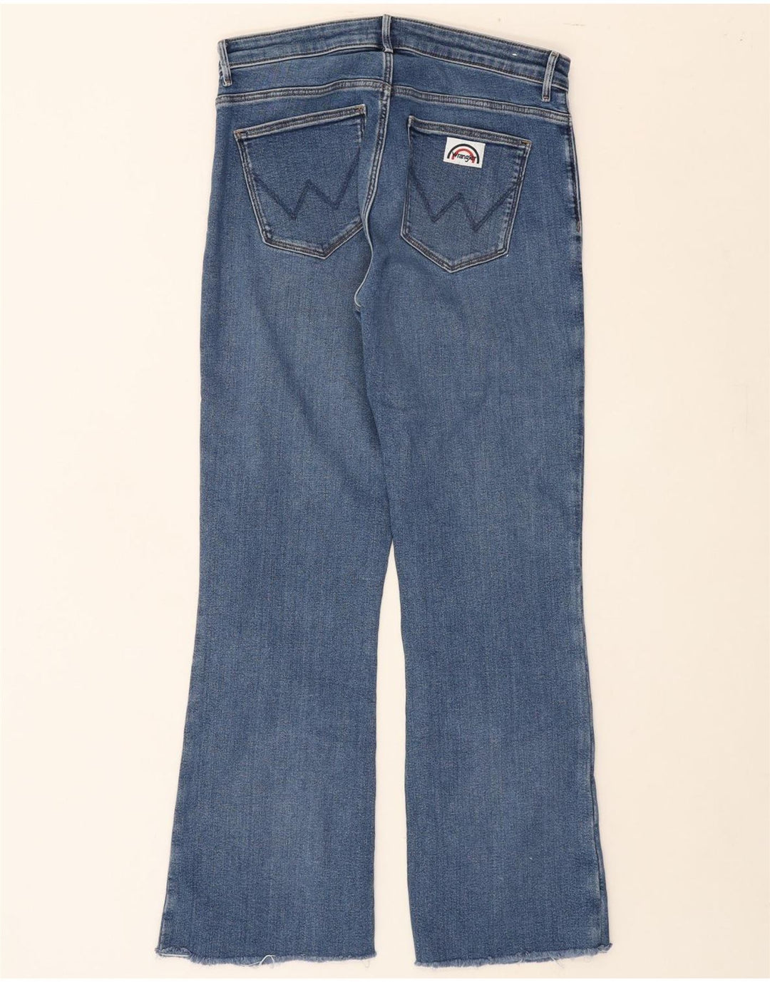 WRANGLER Womens Flared Jeans W30 L29 Blue Cotton Vintage Wrangler and Second-Hand Wrangler from Messina Hembry 