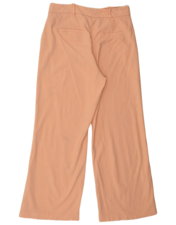 Ted Baker Womens Wide Leg Suit Trousers Size 5 XL W34 L30 Orange Viscose