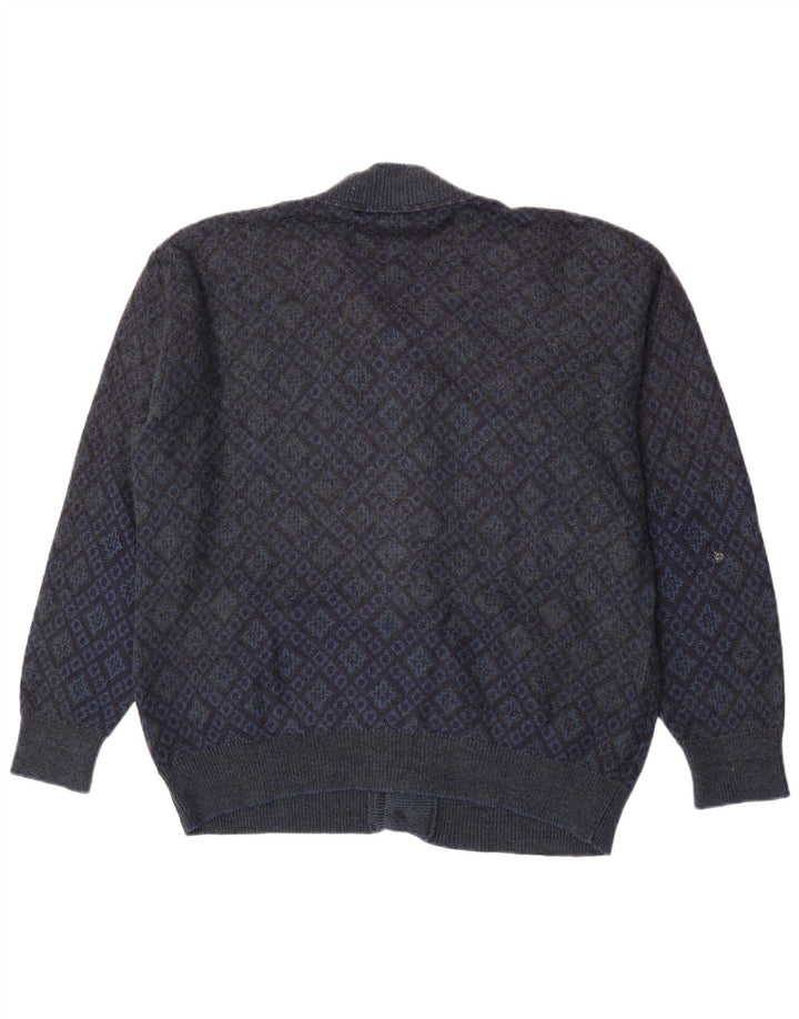 Męski sweter rozpinany Della Ciana IT 52 Duży granatowy Argyle/Diament