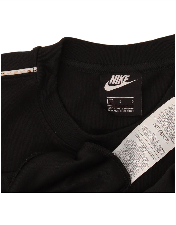 Męski sweter z grafiką Nike, duży, czarny poliester