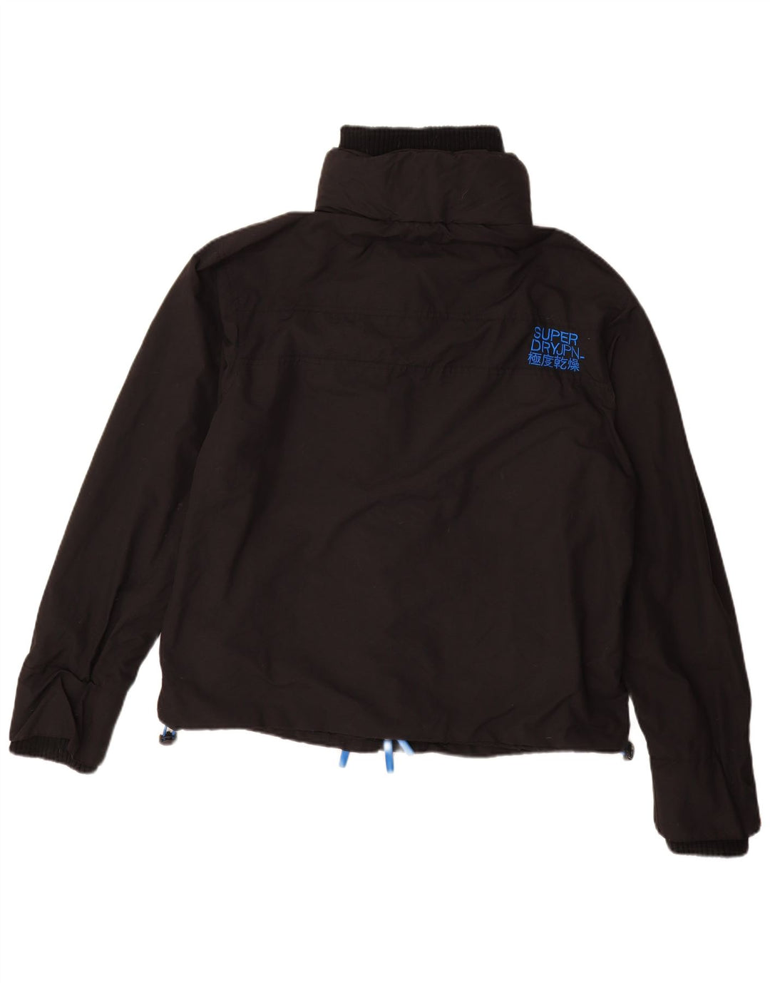 SUPERDRY Damska kurtka przeciwdeszczowa The Windcheater Graphic UK 20 2XL z czarnego nylonu