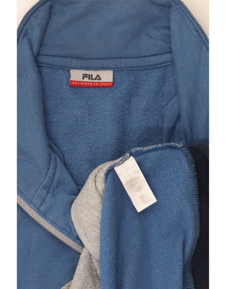 Męska bluza dresowa Fila XL, wielobarwna bawełna z blokami kolorów
