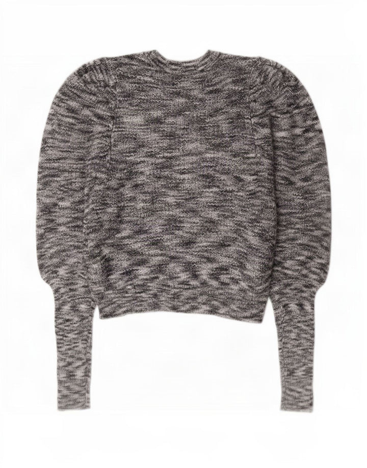 Damski sweter Ted Baker z krótkim rękawem i dekoltem w łódkę, rozmiar 2, mały, szary nakrapiany