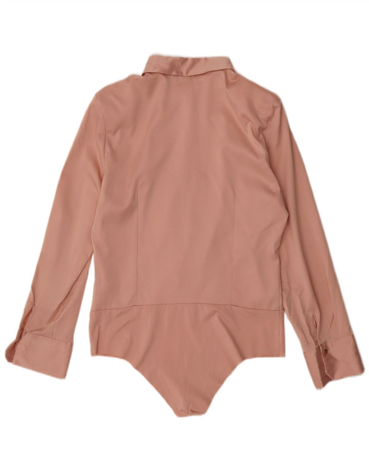 Damskie body koszulowe Zara UK 14, duże, różowe, poliestrowe