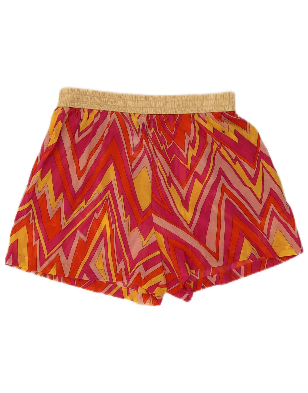 Damskie spodenki Missoni z wysokim stanem, małe W26, różowy, geometryczny poliester