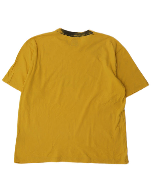 Think Pink Damska koszulka graficzna Top UK 14 Large Yellow Cotton