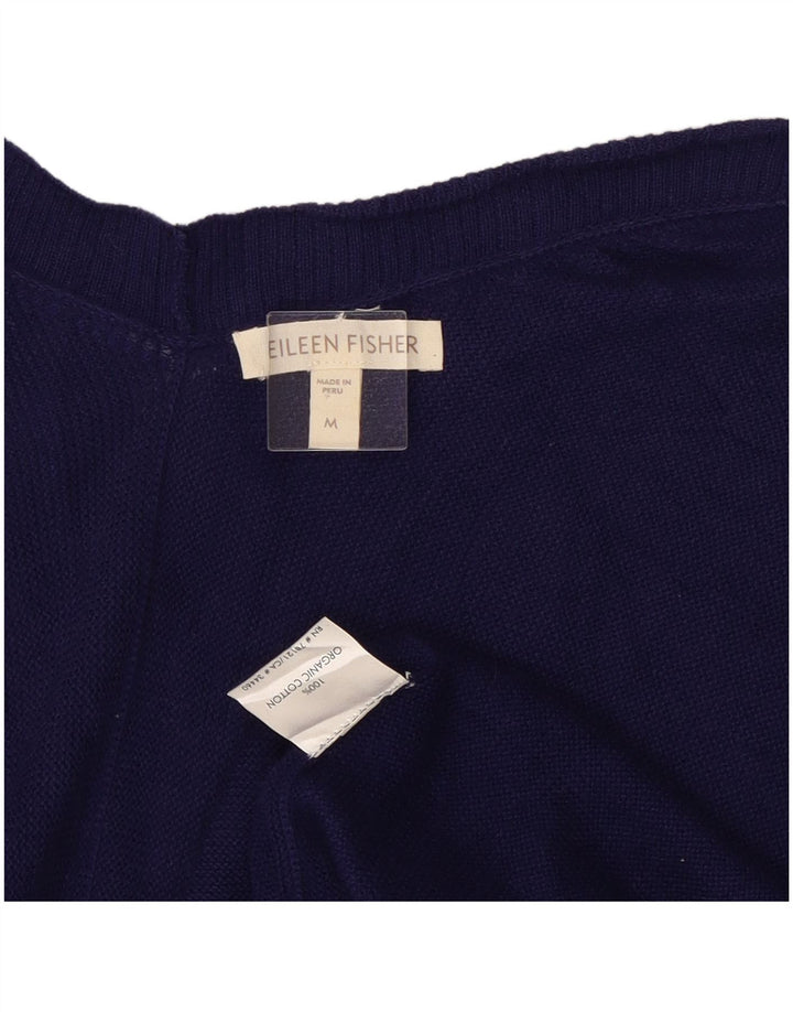 EILEEN FISHER Womens Oversized Cardigan Sweater UK 14 Medium Navy Blue