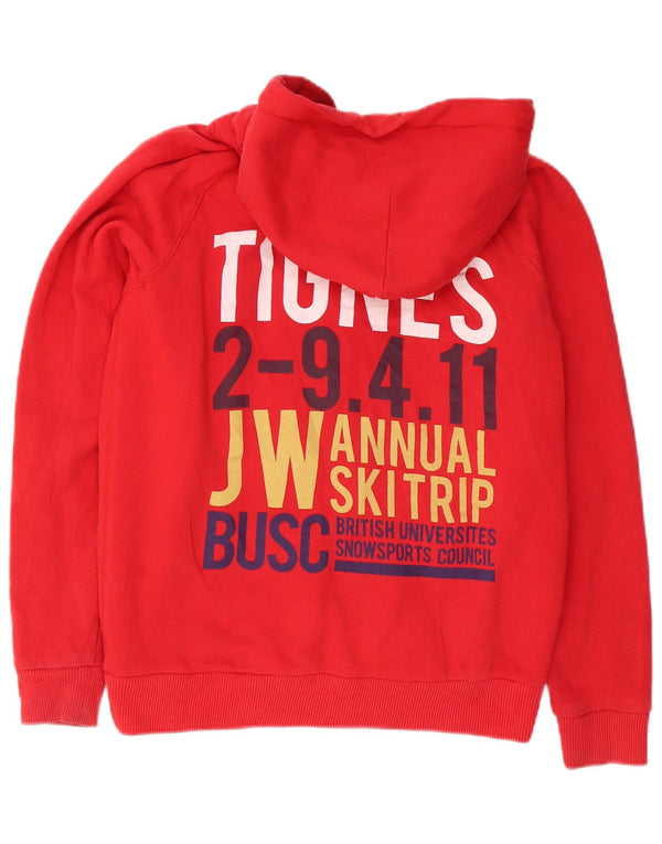 Damski sweter Jack Wills z grafiką i zamkiem błyskawicznym, UK 12, średni czerwony