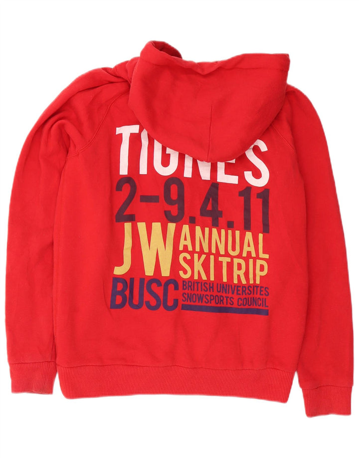 Damski sweter Jack Wills z grafiką i zamkiem błyskawicznym, UK 12, średni czerwony