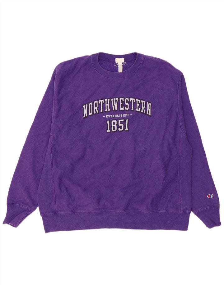 Męski sweter z grafiką Champion XL, fioletowy
