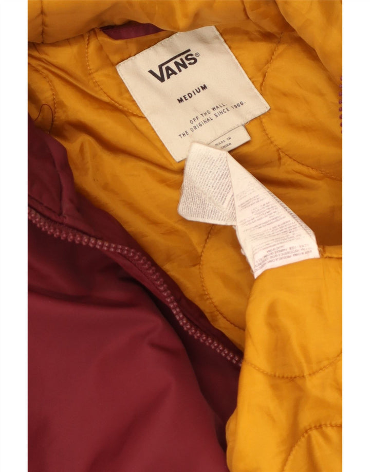 Męska kurtka parka Vans z kapturem UK 38, średni bordowy nylon