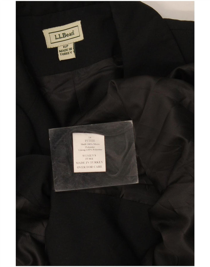 Damska marynarka zapinana na 3 guziki L.L.Bean US 14 XL, czarny poliester