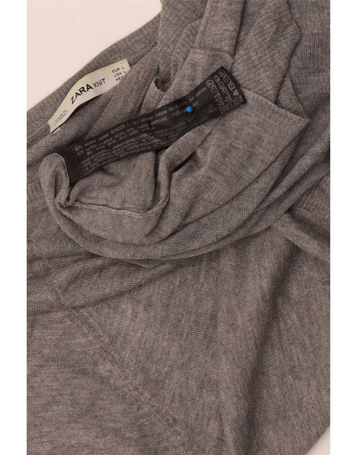 Bluzka damska Zara Top UK 14 Large Szara wiskoza