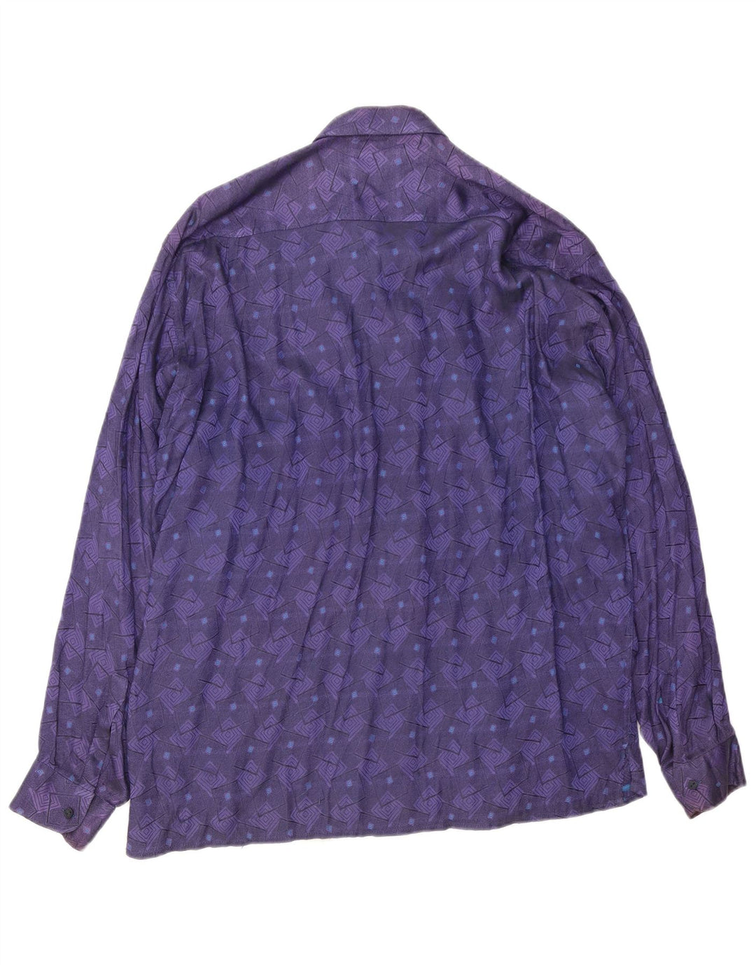 Koszula męska BOXER Duża fioletowa, geometryczna wiskoza