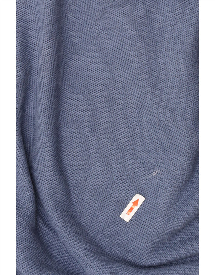 Męski sweter Timberland z dekoltem w kształcie litery V, duży, niebieski, bawełniany