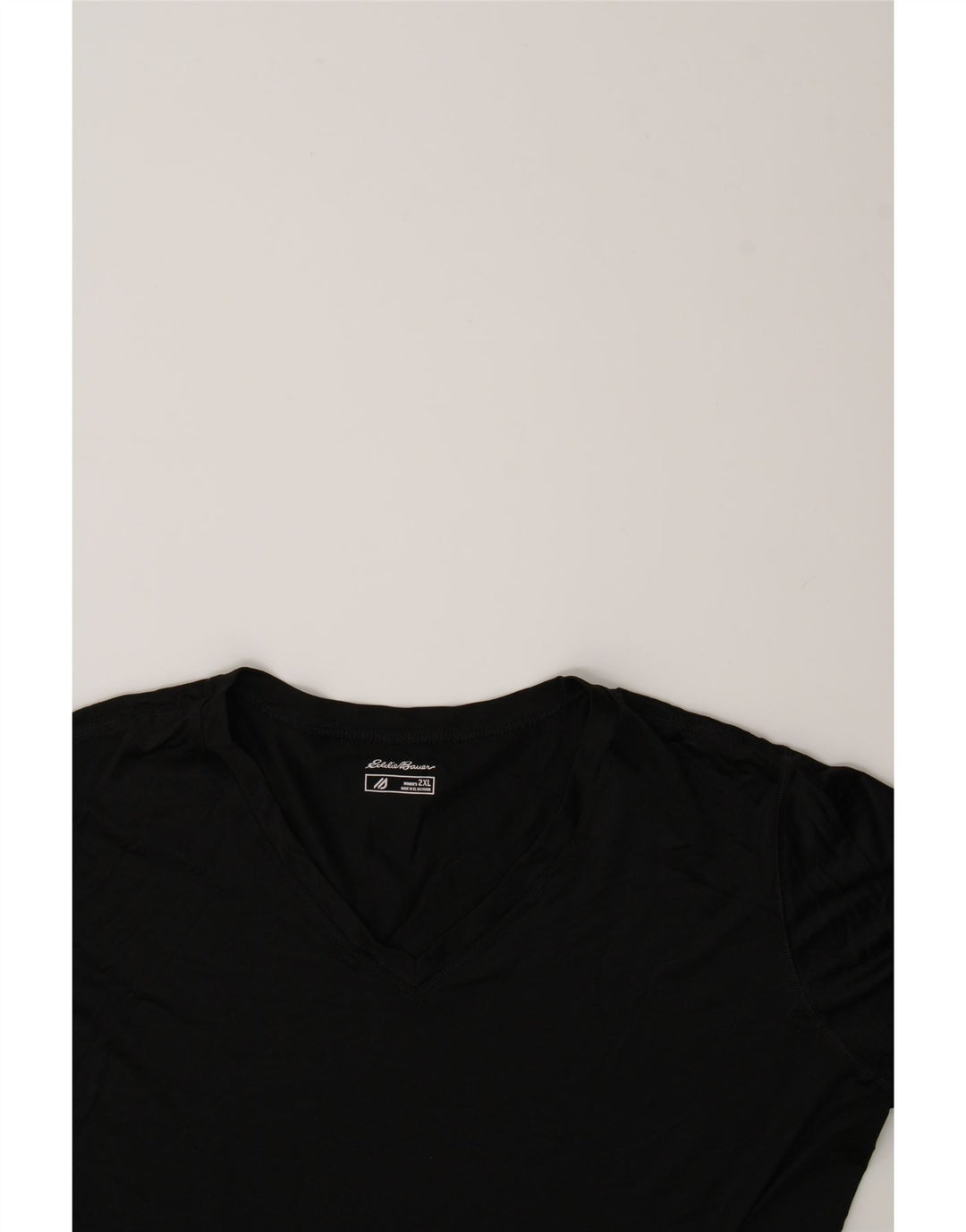 EDDIE BAUER Womens T-Shirt Top UK 20 2XL Black Polyester Vintage Eddie Bauer and Second-Hand Eddie Bauer from Messina Hembry 