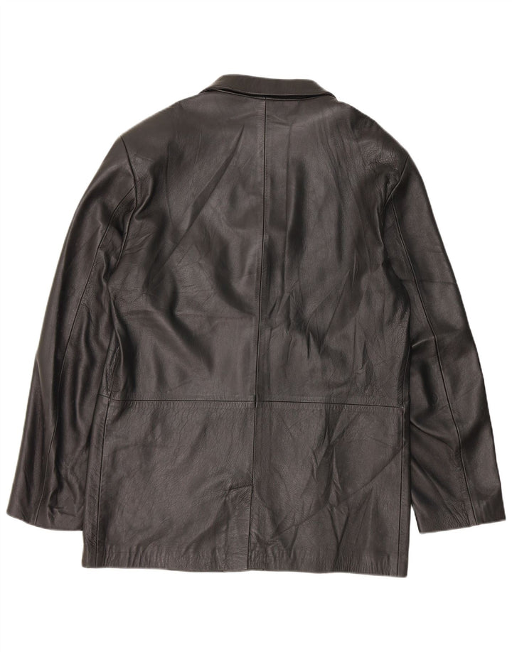 Vintage męska skórzana kurtka IT 52 XL czarna