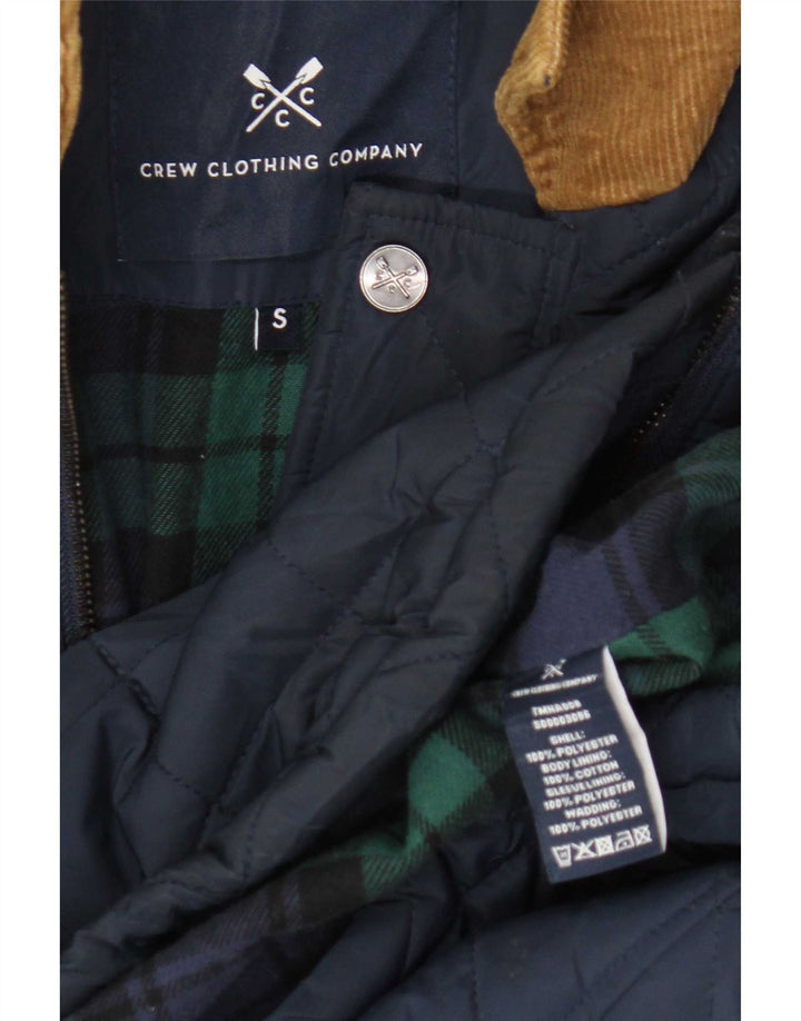 Crew Clothing Męska pikowana kurtka UK 36, mała, granatowa, poliestrowa