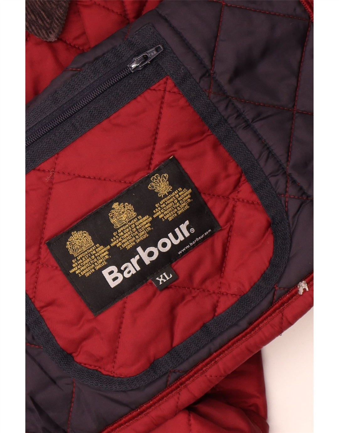 Pikowana kurtka chłopięca Barbour 12-13 lat XL, bordowa