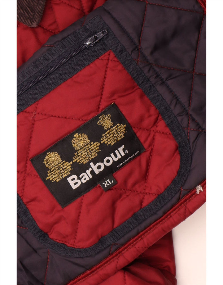 Pikowana kurtka chłopięca Barbour 12-13 lat XL, bordowa