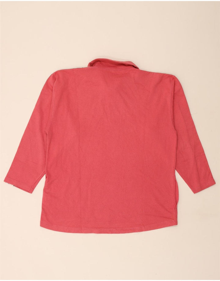 Męski sweter z grafiką i zamkiem błyskawicznym ASICS, duży, różowy, bawełniany