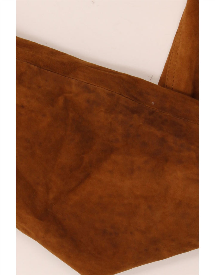 Męska zamszowa kurtka bomberka VINTAGE IT 58 4XL brązowa skóra