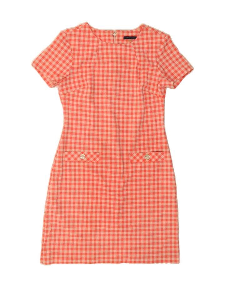 TOMMY HILFIGER Womens Sheath Dress US 2 XS Pink Gingham Polyester Vintage Tommy Hilfiger and Second-Hand Tommy Hilfiger from Messina Hembry 