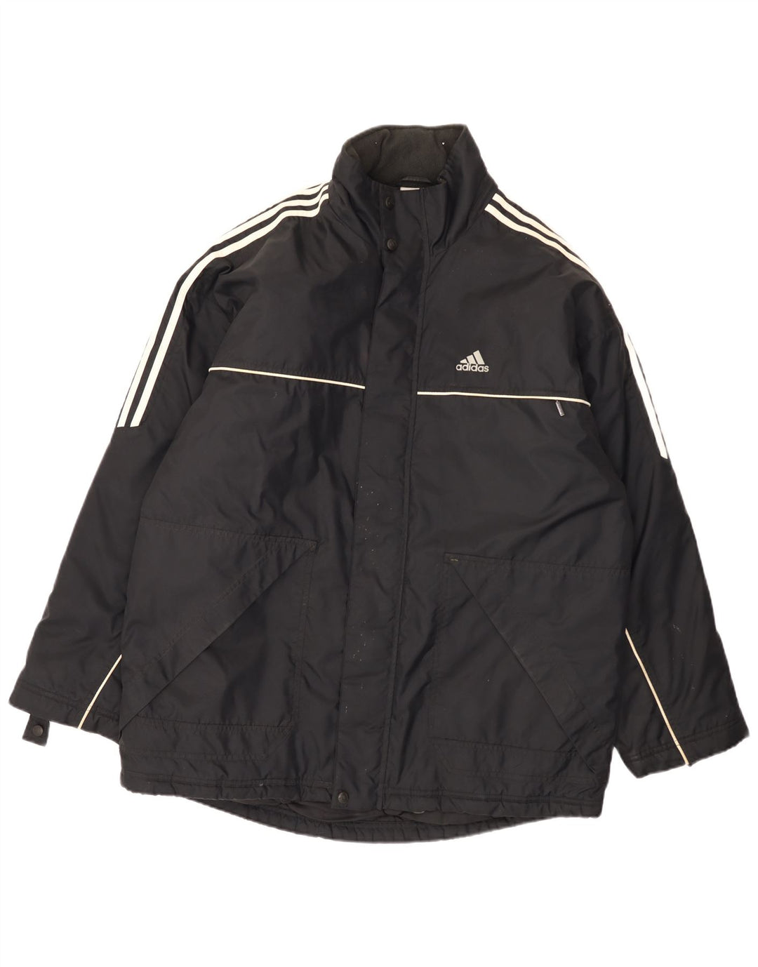Męska kurtka wiatrówka Adidas UK 44/46, duża, czarna, poliamidowa