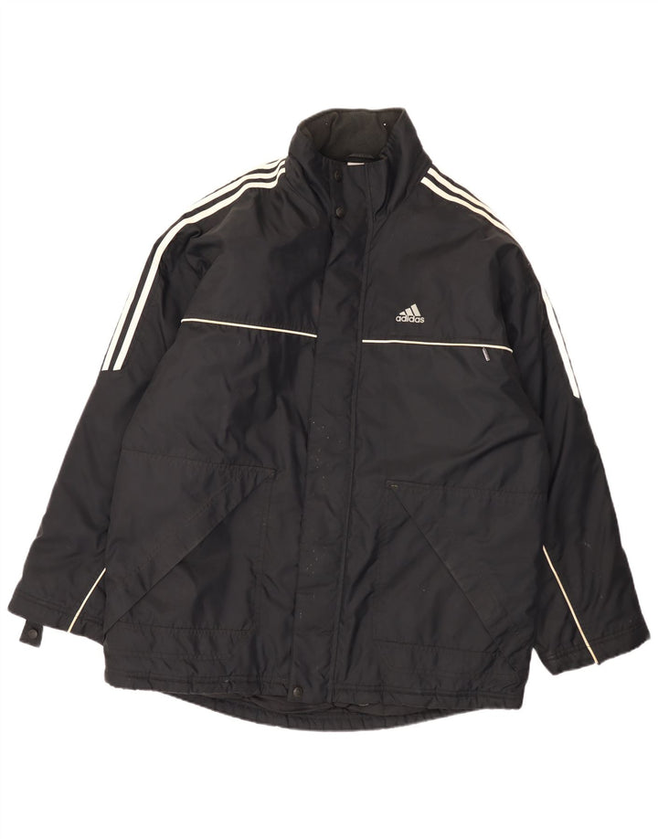 Męska kurtka wiatrówka Adidas UK 44/46, duża, czarna, poliamidowa