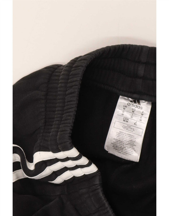 Męskie spodnie dresowe Adidas, średnie czarne, bawełniane