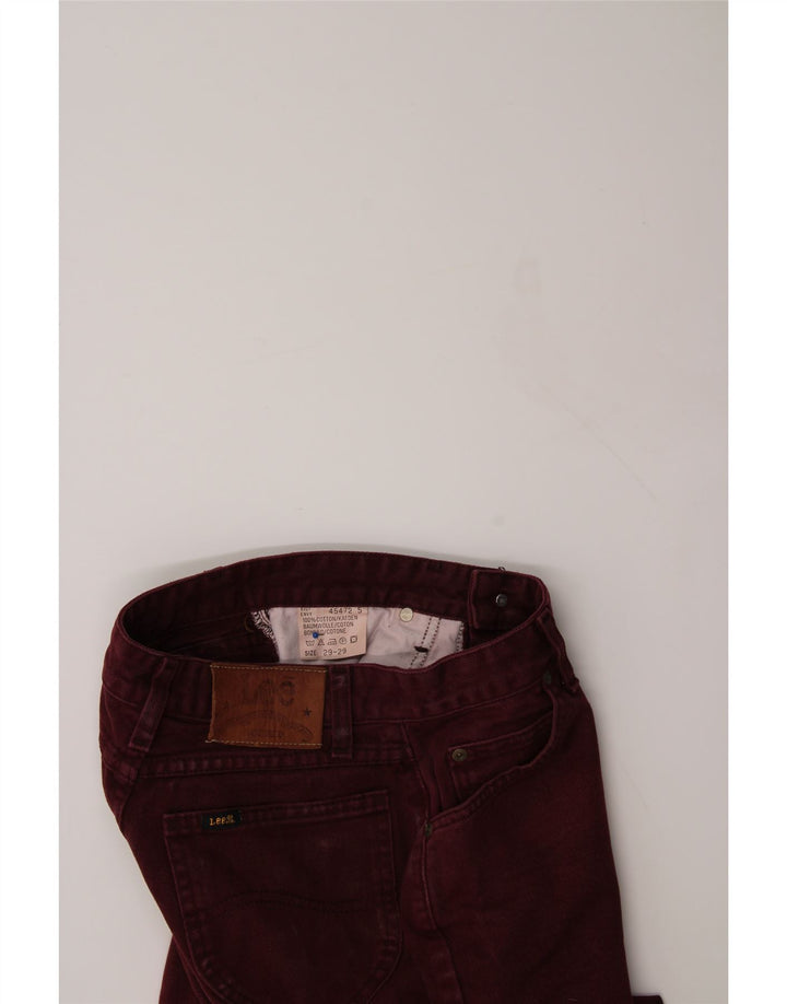 LEE Womens Tapered Jeans W29 L29 Burgundy Cotton Vintage Lee and Second-Hand Lee from Messina Hembry 