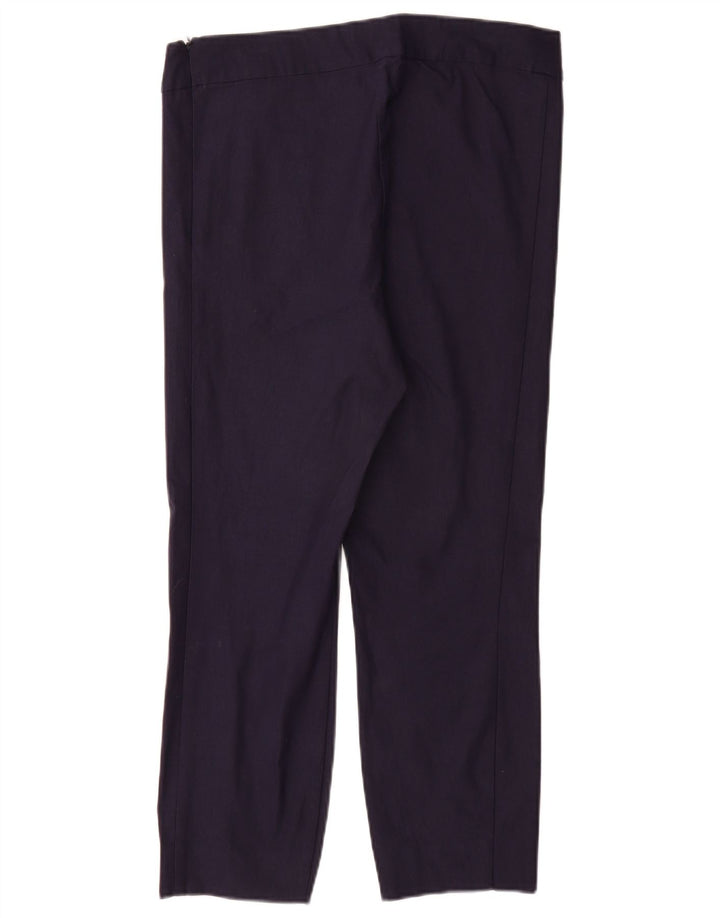 PHASE EIGHT Womens Cropped Trousers UK 14 Medium W30 L24 Navy Blue