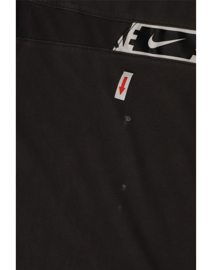 Męski T-shirt z grafiką Nike, mały, szary, bawełniany