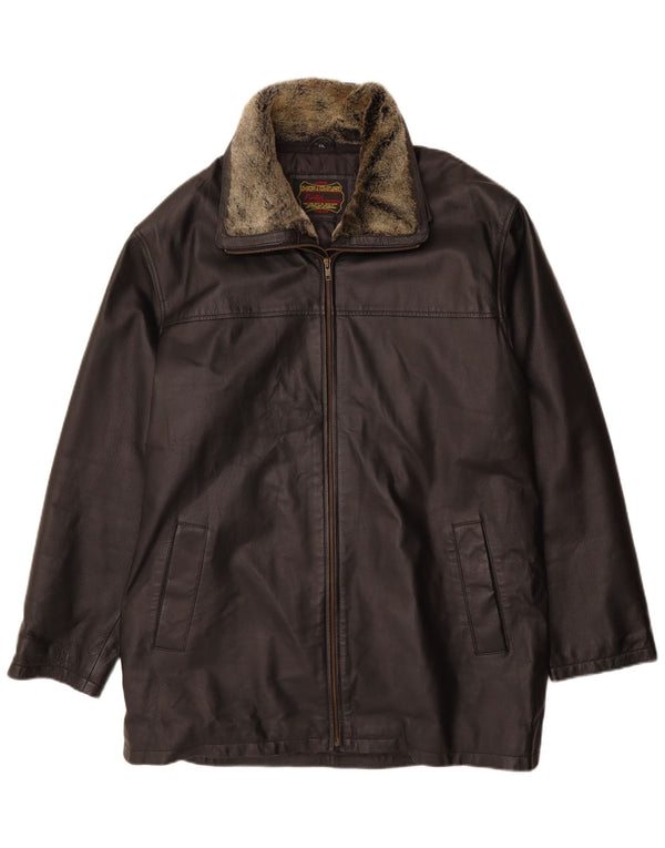 Pointers Męska kurtka skórzana UK 44 2XL Czarna skóra